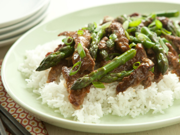 Beef asparagus stir-fry