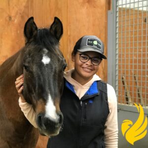 This is BHC student Rachel Murphy with BHC horse Dustin