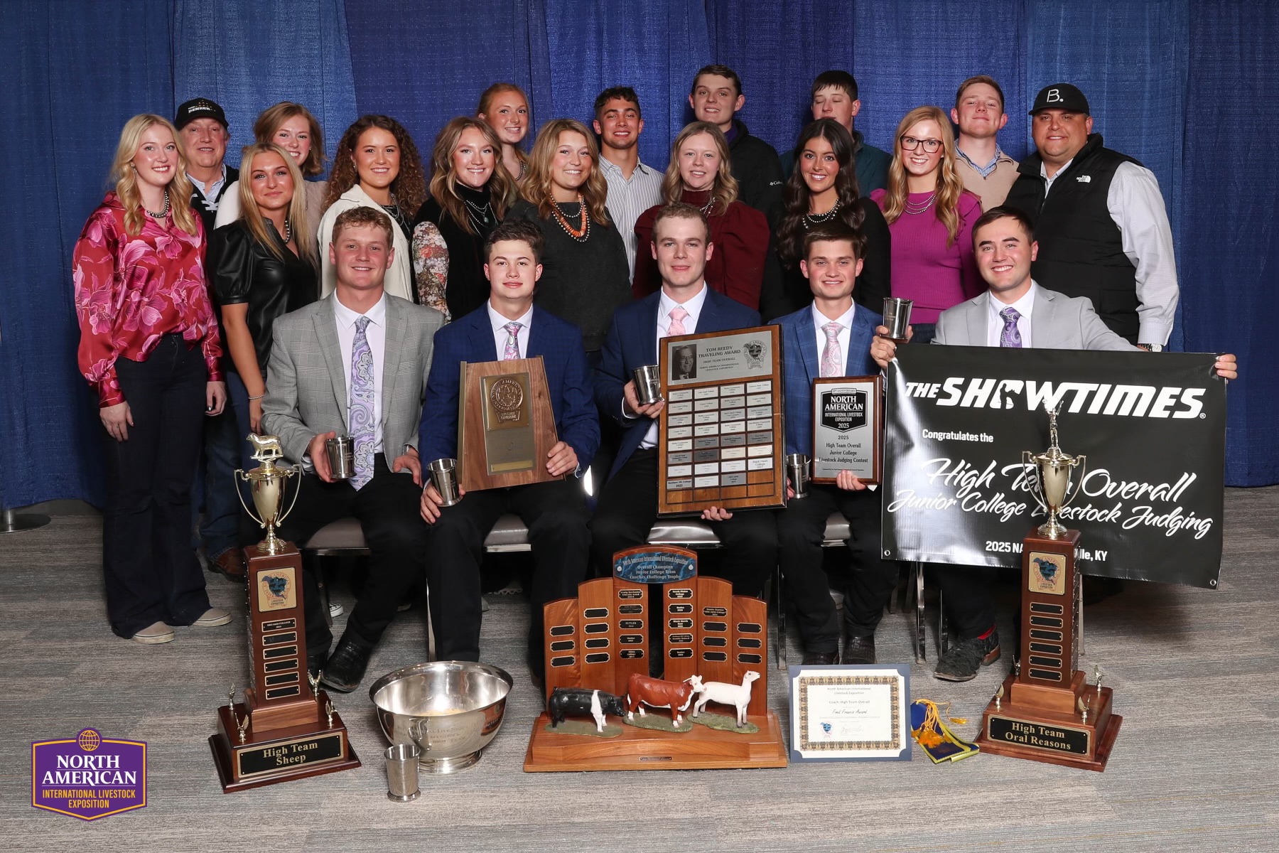 Livestock judging team's historic 2025-26 season 2025-2026 bhe livestock judging team with awards at the 2025 north american international livestock exposition.