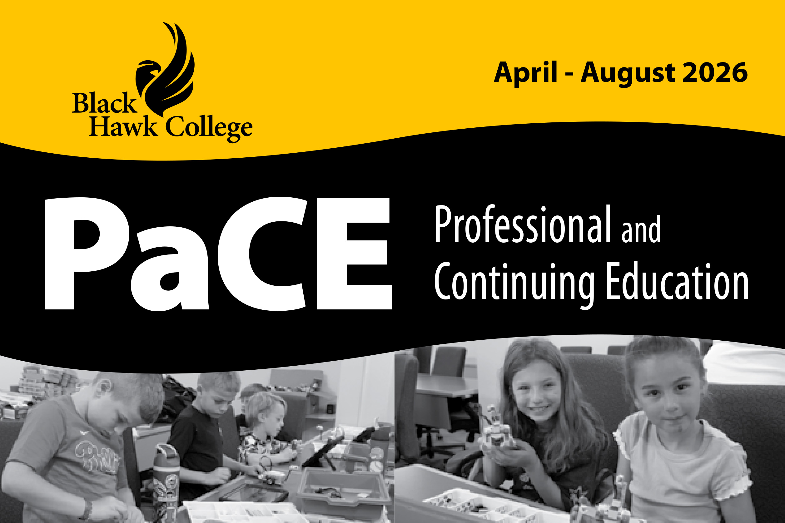 Screenshot of the pace catalog that says pace (professional and continuing education, april - august 2026