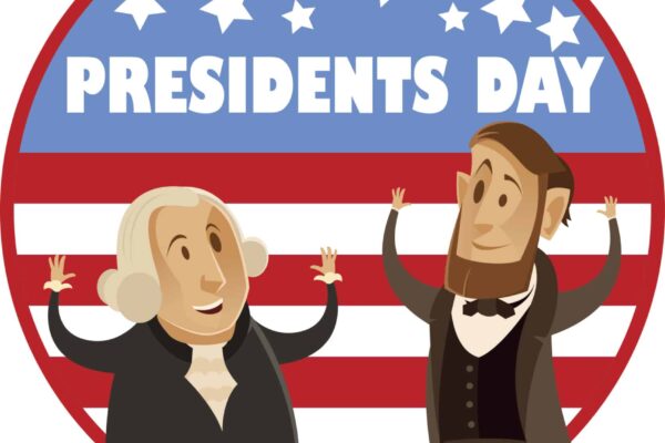 Presidents’ day – college closed Cartoon washington & lincoln celebrating presidents day