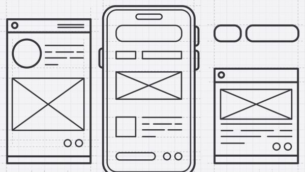 Wireframe designs for mobile applications