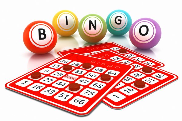 Bingo balls and cards.