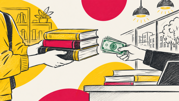 Exchanging books for cash payment
