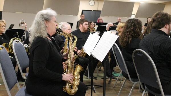 A group of people playing instruments