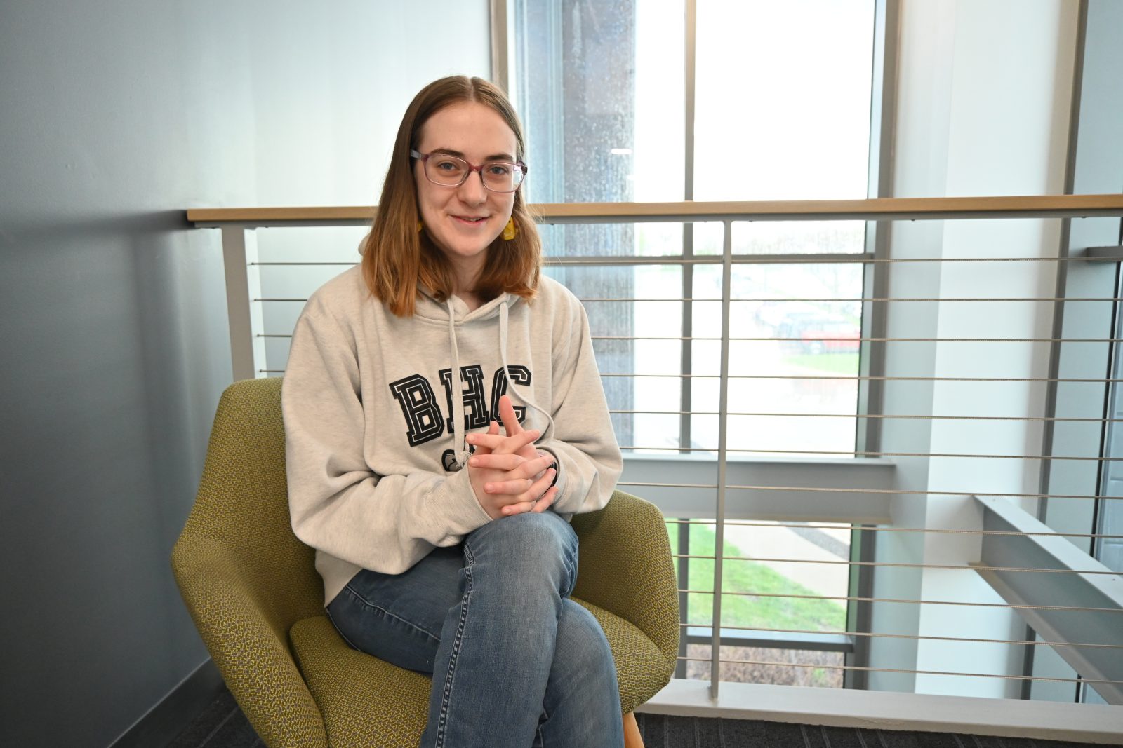 Girl sitting in a chair