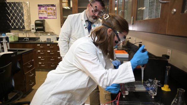 Scientists working in a laboratory setting.