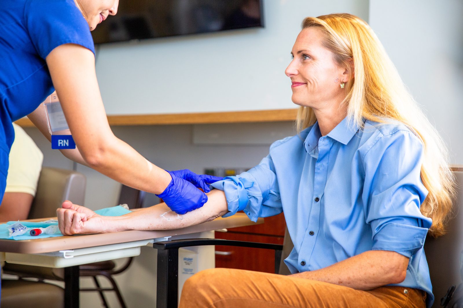 Phlebotomy technician Phlebotomy scene in a hospital