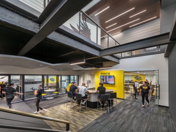 People in a building