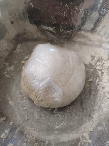 Flour made into a ball