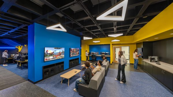 Academic departments Modern esports lounge with gaming setup
