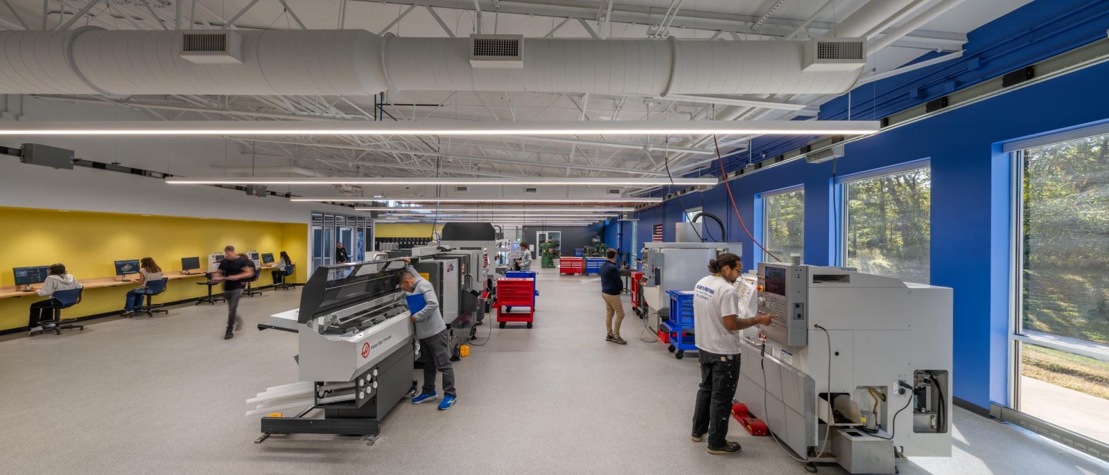 Modern manufacturing lab with equipment