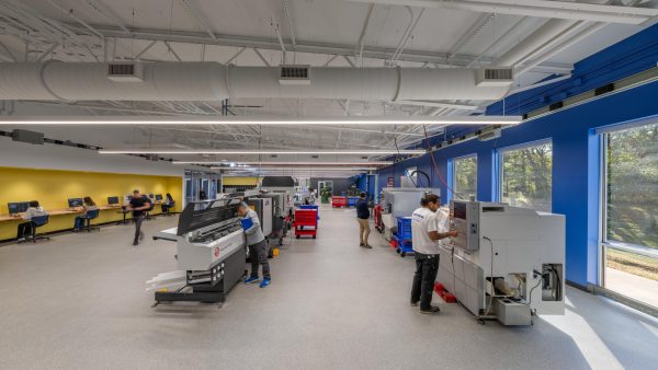 Modern manufacturing lab with equipment