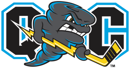 Logo for quad city storm hockey team.
