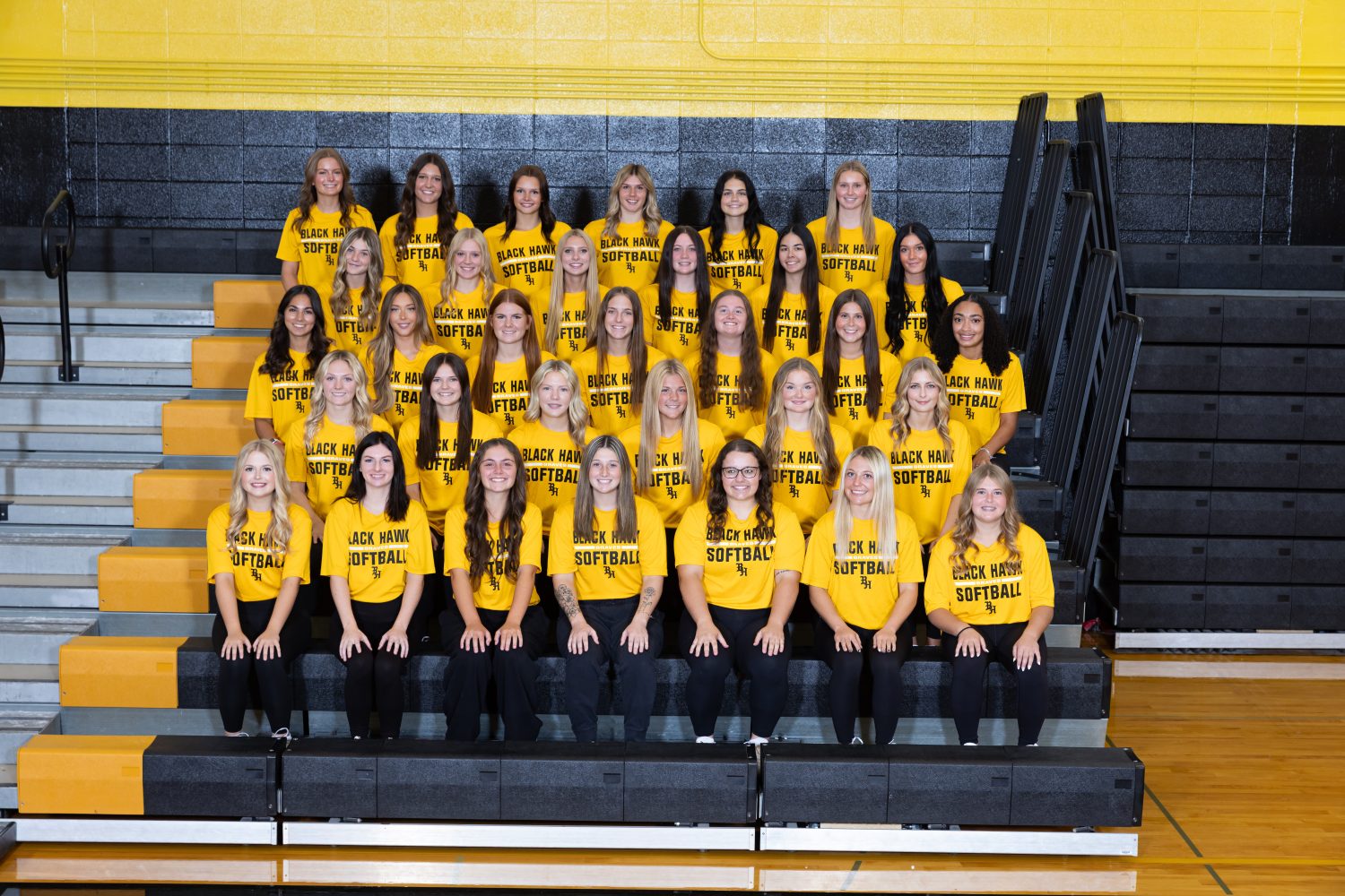 Softball roster Group of softball players in uniforms