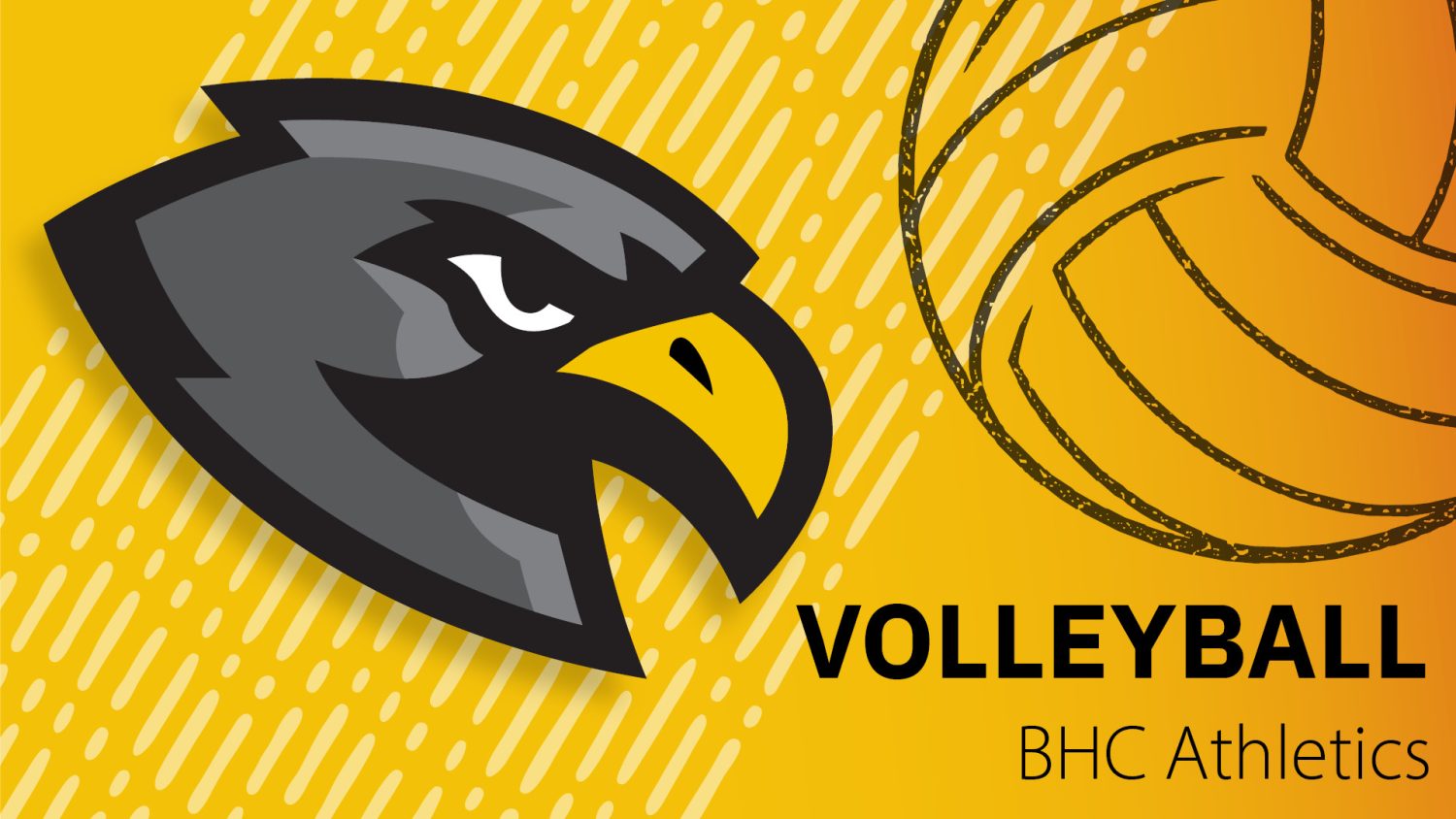 Volleyball game vs. Kennedy-king college Volleyball logo with hawk design