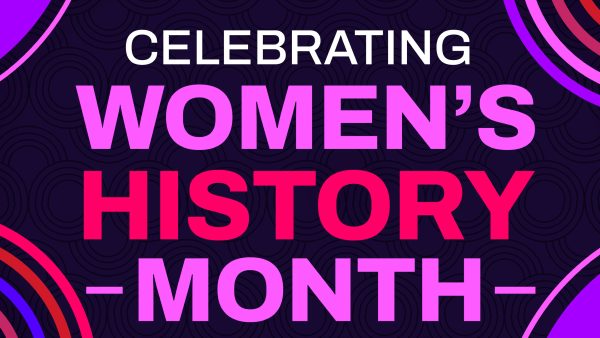 Text celebrating women's history month.