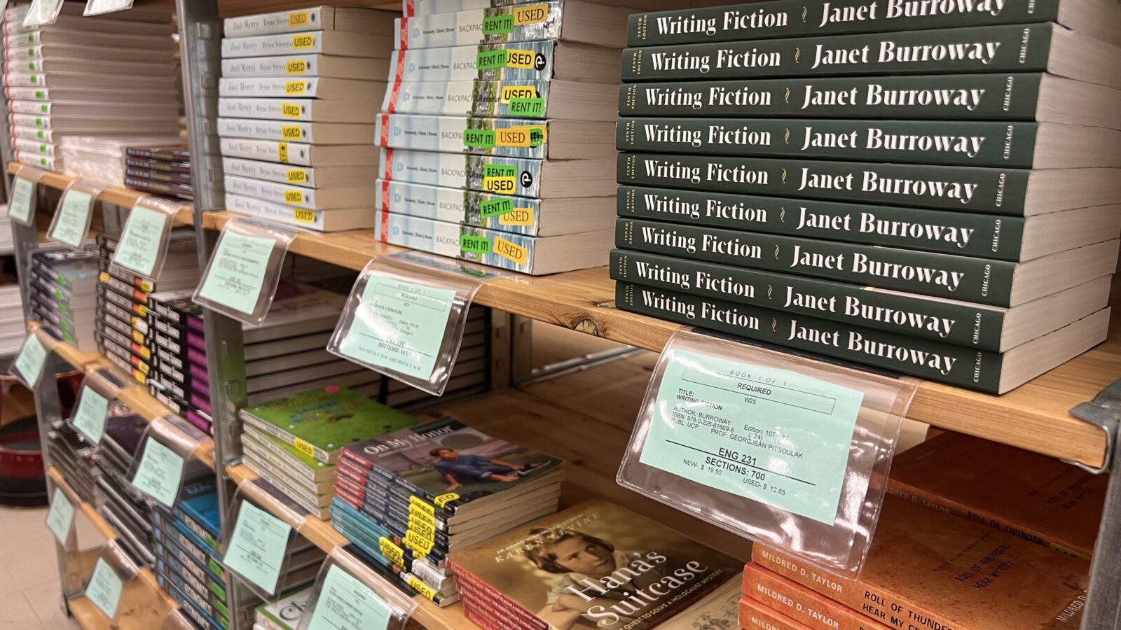 Shelves of books on shelves