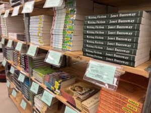 Hawk's hub closed for inventory Shelves of books on shelves