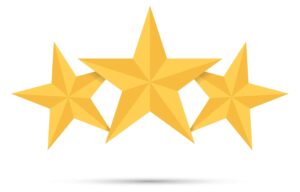 Three gold stars