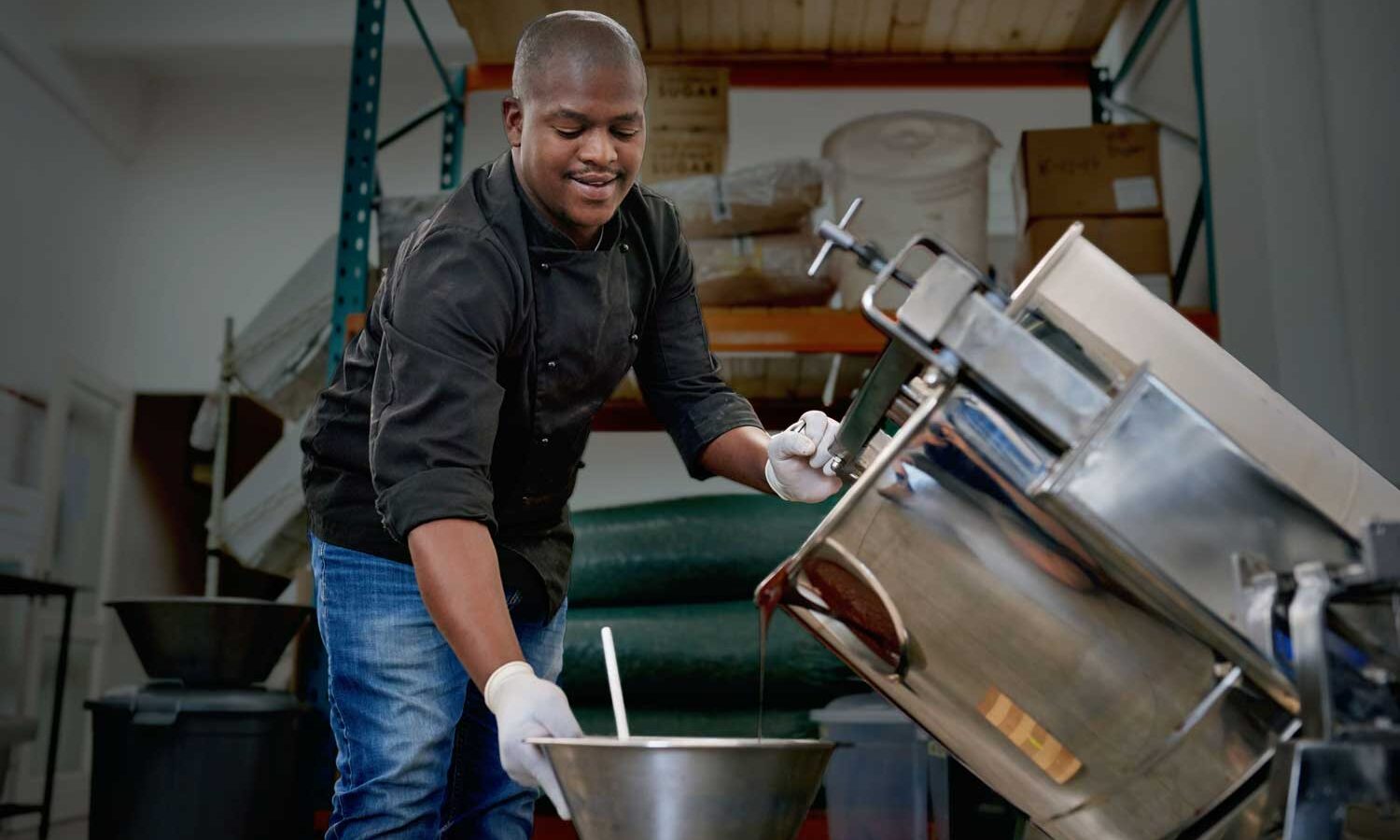 A person in a factory