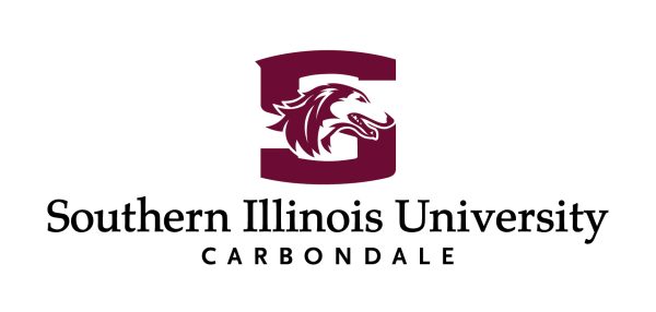 Southern illinois university carbondale logo. The letter "s" with a mascot overlay.